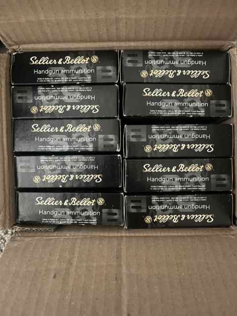 1000 rds Sellier and Bellot 9mm 115 gr FMJ