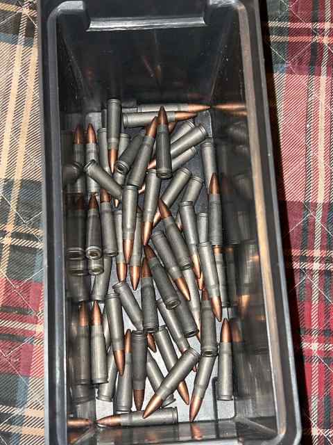 7.62x39 monarch steel casing 72 rounds 123 grain