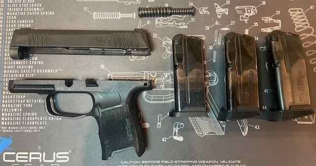 Sig P365 Grip Module, Mags and Slide $350