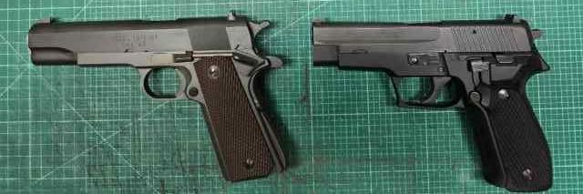 W. German Sig P226 9mm, Springfield 1911A1 .45ACP