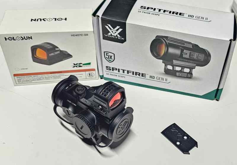Vortex Spitfire HD Gen II 5x Prism &amp; Holosun 407C 