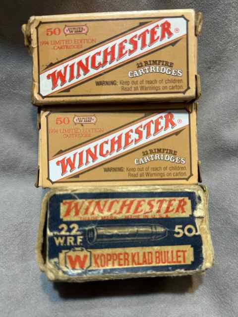 22 WRF Winchester 1 full, 2 partial boxes 81 Rds 