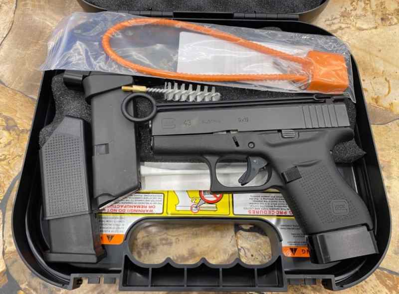 GLOCK 43 9MM 3&quot; BARREL 3 EXTRA MAGS