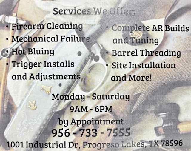 Cameron Gunsmith Services Offered