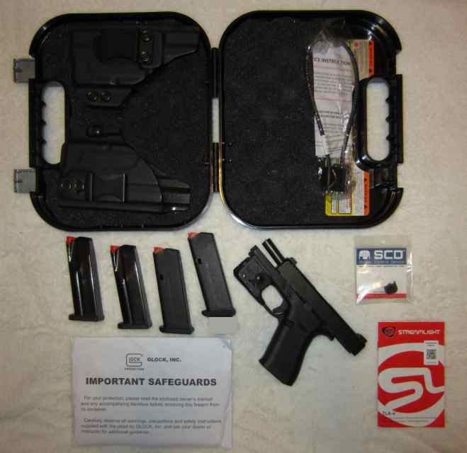 Glock 43x with TLR-6, mags, SCD, holsters.