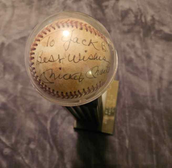 Mickey Mantle Signed Baseball WTT