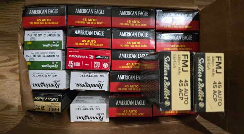 Dfw tx 45acp 1050 total rounds - all new - s&amp;b, Re