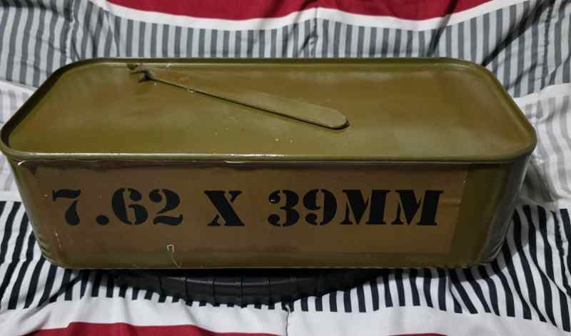 7.62 x 39 ammo steel and lacquer coated