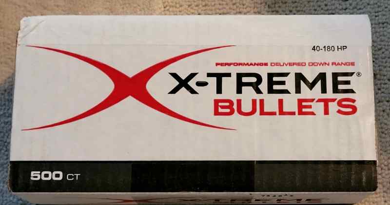 Wts 500 round box of X-treme 40 cal bullets.