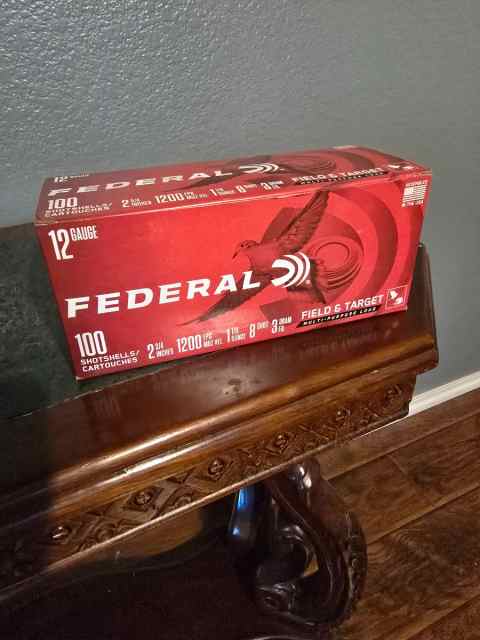 100 Rd Case Federal 12ga 8 Shot